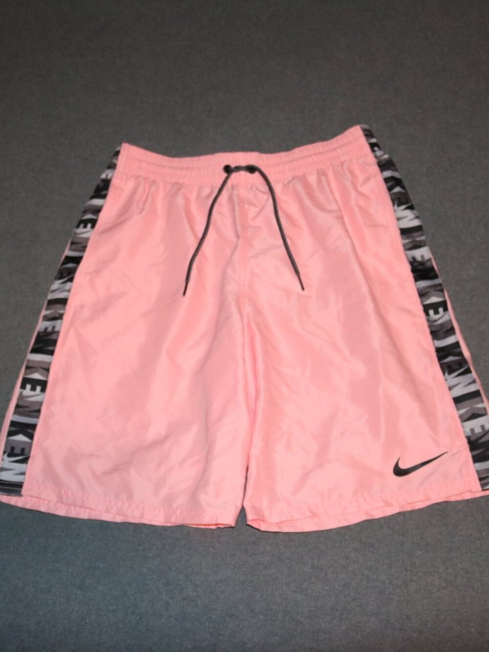 Nike Men's Swim Shorts Pink Medium Logo Tape Volley Nessc472 Mesh Brief